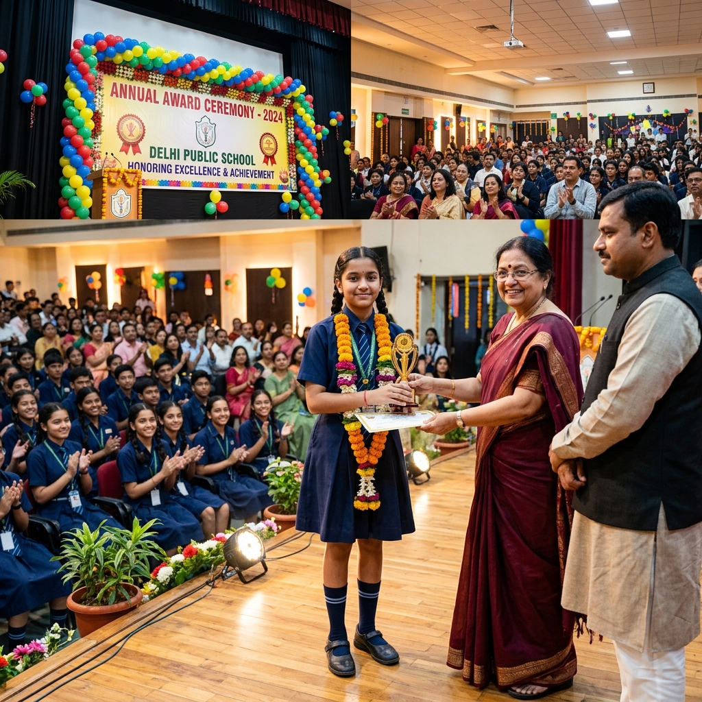 Award ceremony at Nirmaan Public School