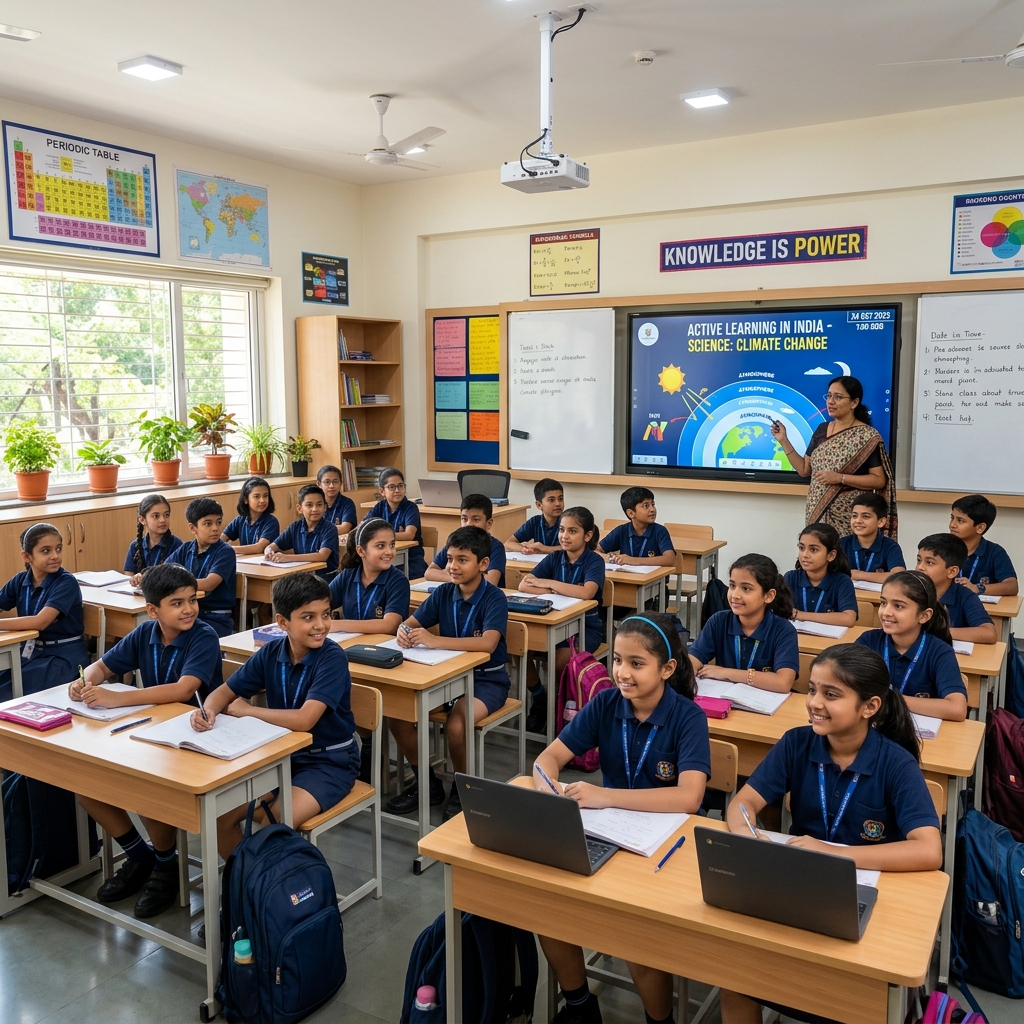 Smart classroom at Nirmaan Public School